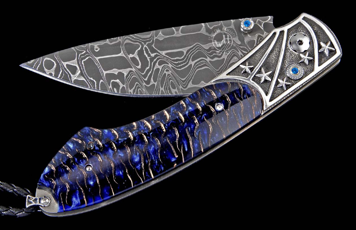 William Henry Blue Star Pocket Knife
