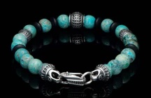 Newport Blue Agate Men’s Bracelet