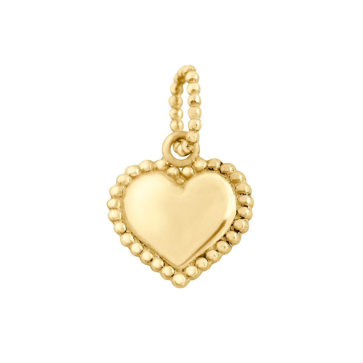 18k Yellow Gold Lucky Heart Pendant