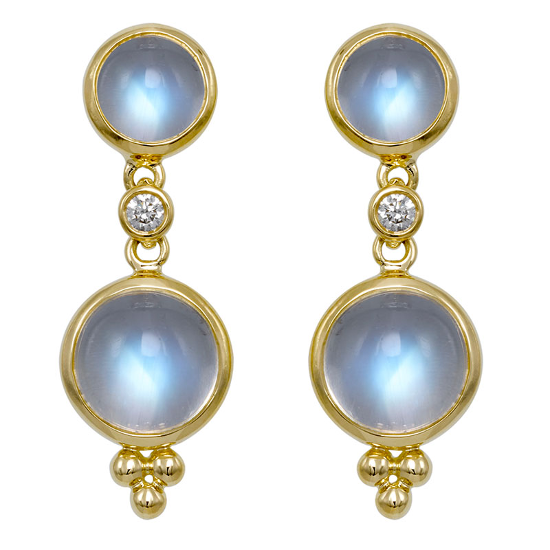 Temple St. Clair 18K Double Drop Earrings