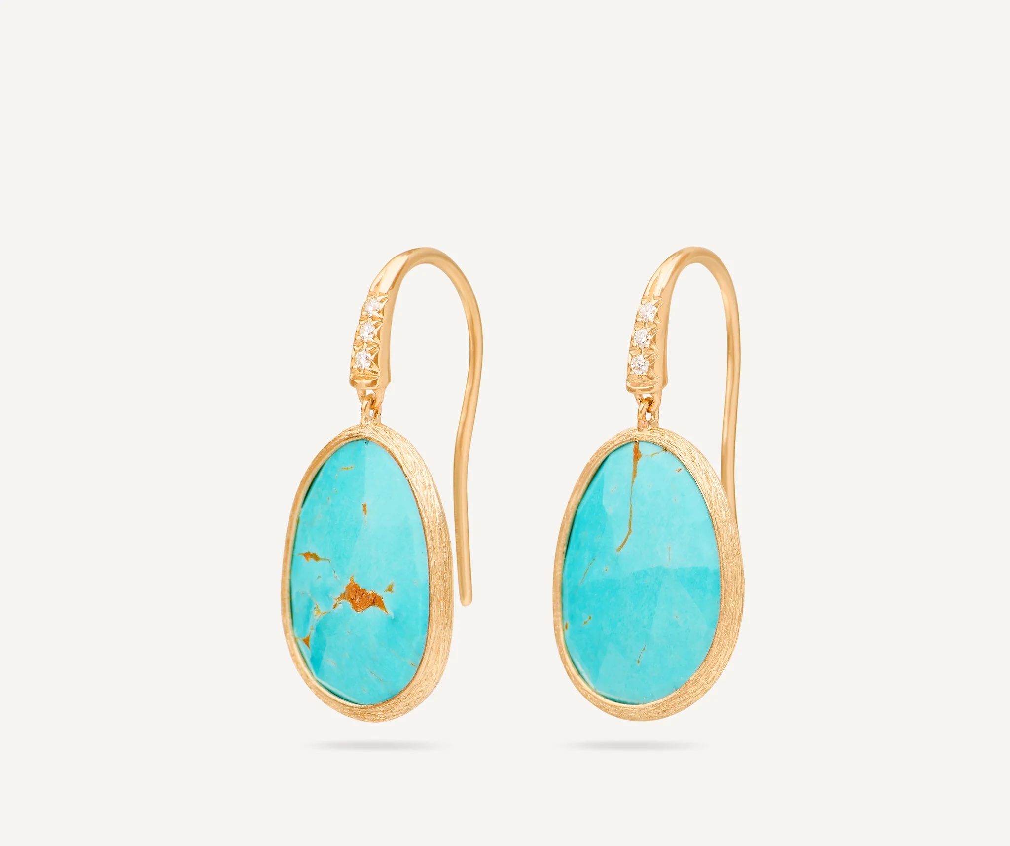 Lunaria Drop Earrings With Turquoise