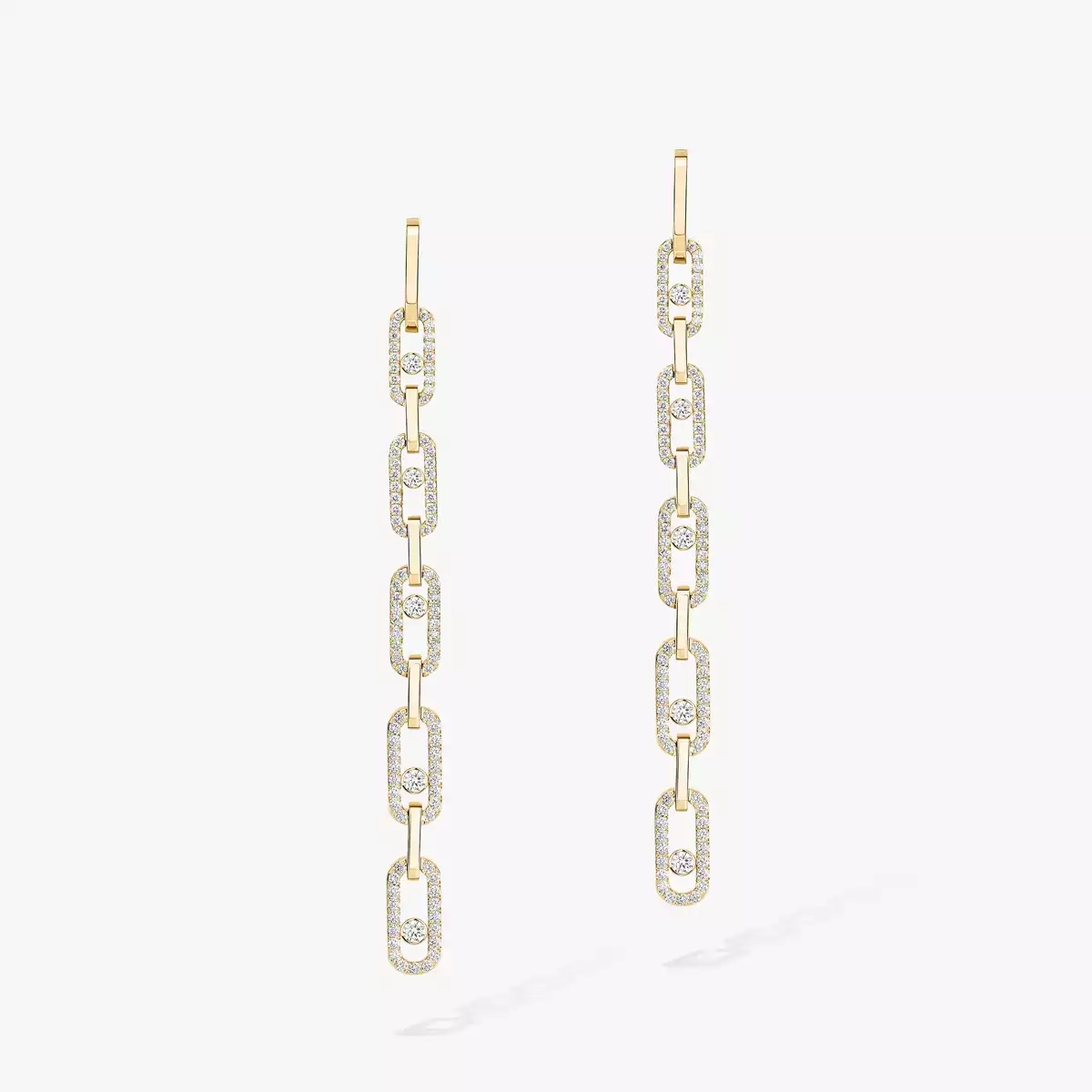 Move Link Diamond Pendant Earrings