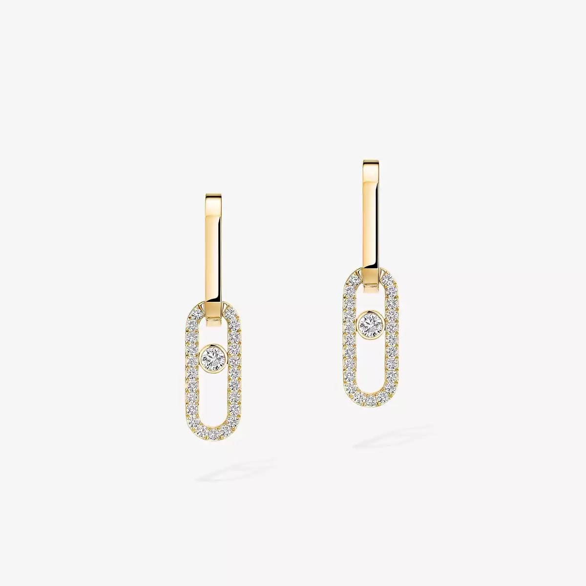 Move Link Diamond Earrings