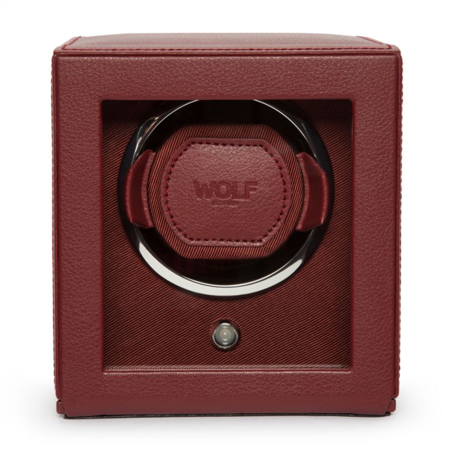 Wolf Bordeaux Cub Single Watch Winder With Cover 