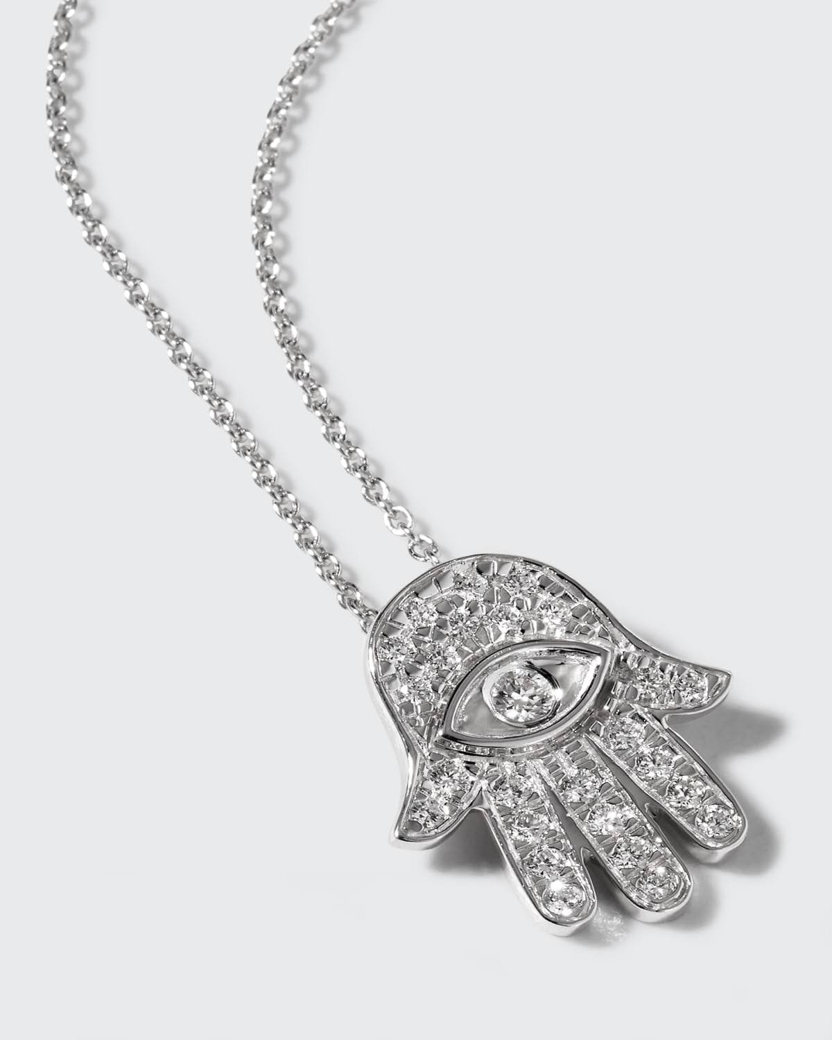 18k Gold Tiny Treasures Hamsa Necklace