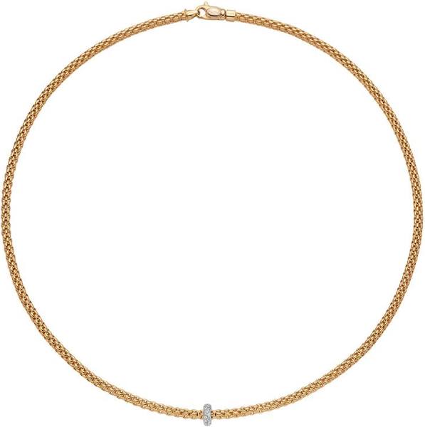 Fope Prima Diamond Rondel Rope Necklace
