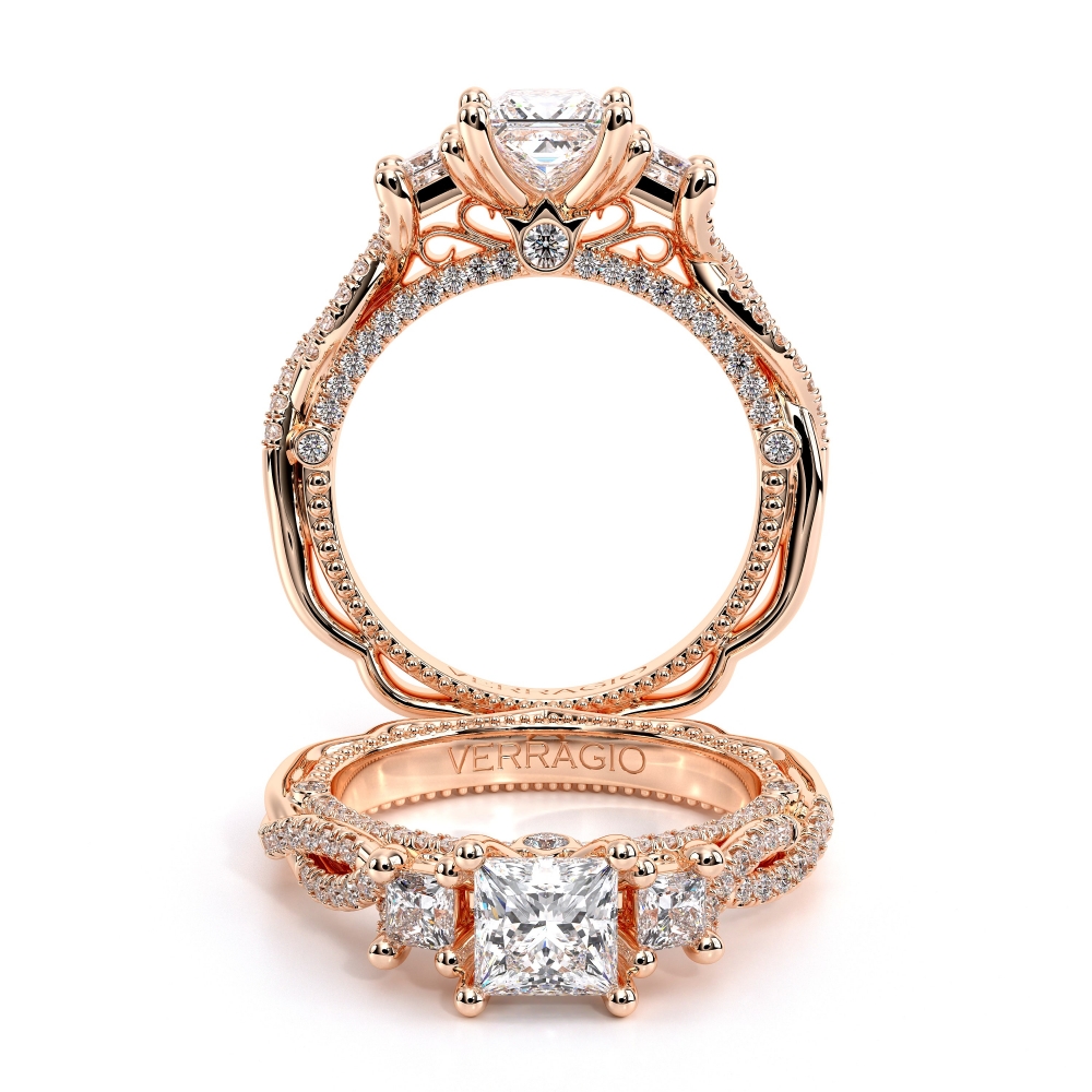 14K Rose Gold VENETIAN-5069P-2WR Ring