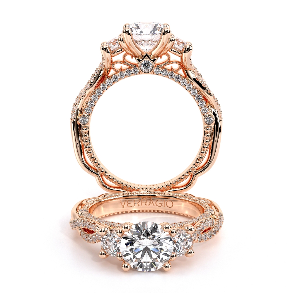18K Rose Gold VENETIAN-5069R-2WR Ring