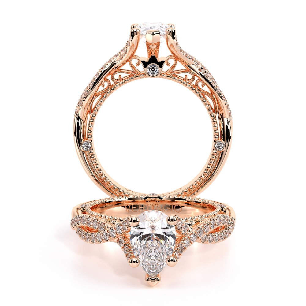 18K Rose Gold VENETIAN-5003PEAR Ring