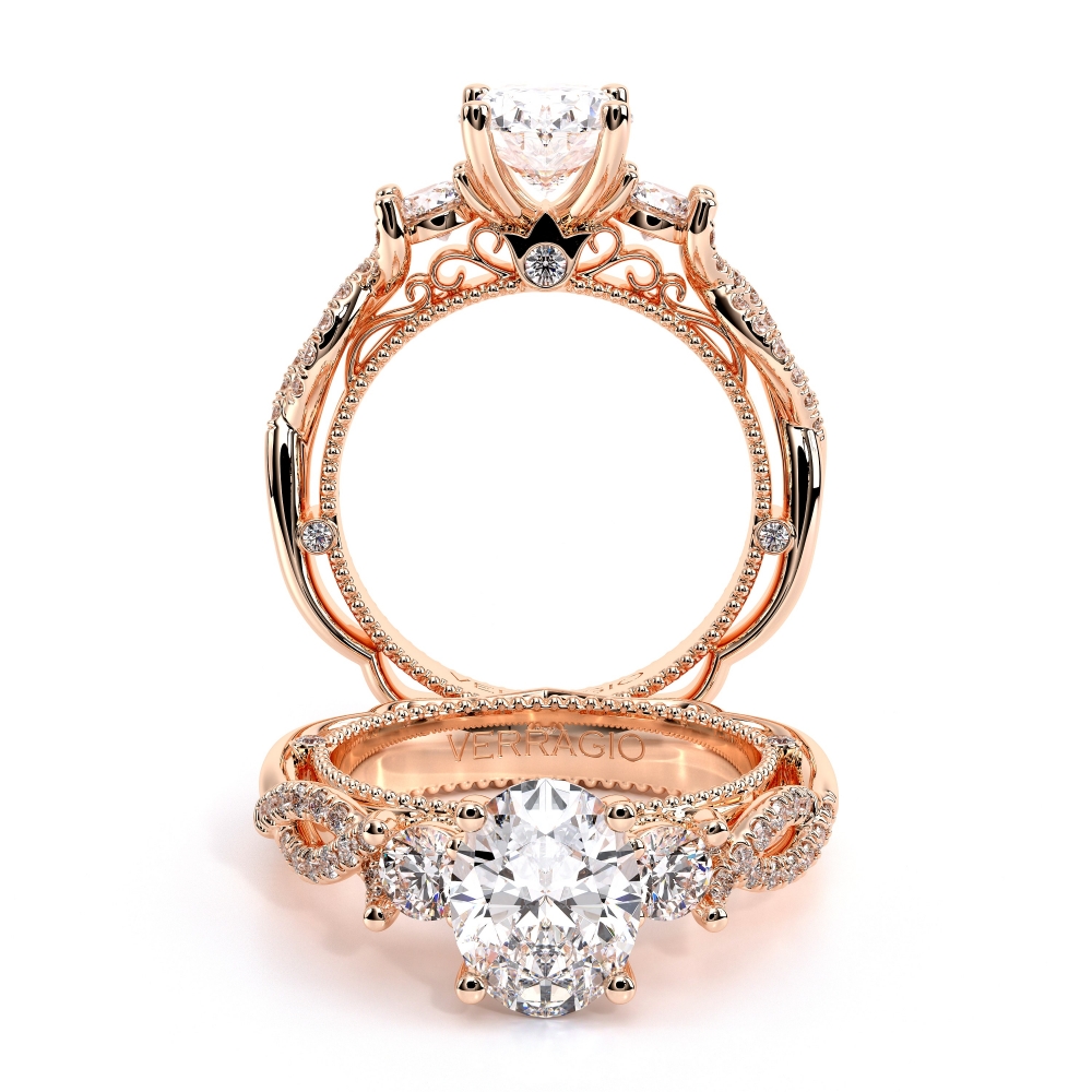 18K Rose Gold VENETIAN-5013OV Ring