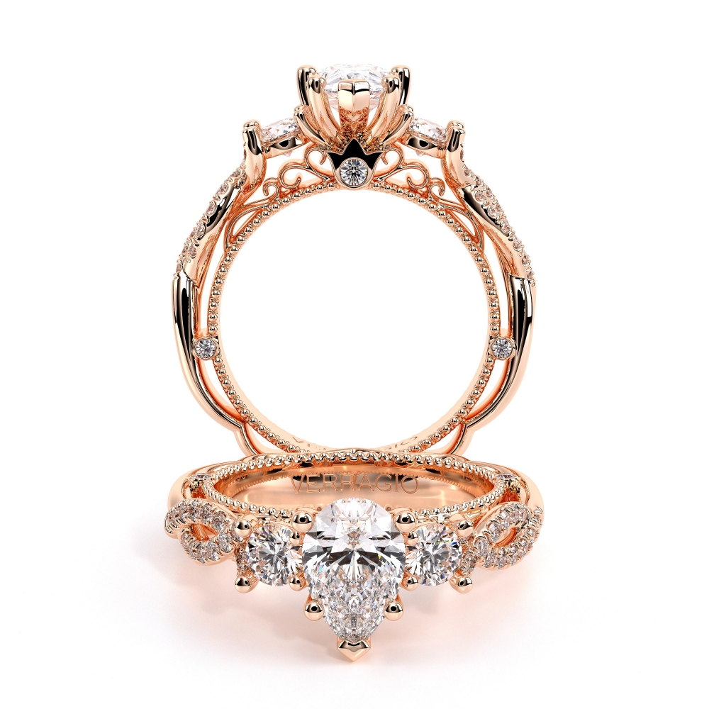 14K Rose Gold VENETIAN-5013PEAR Ring