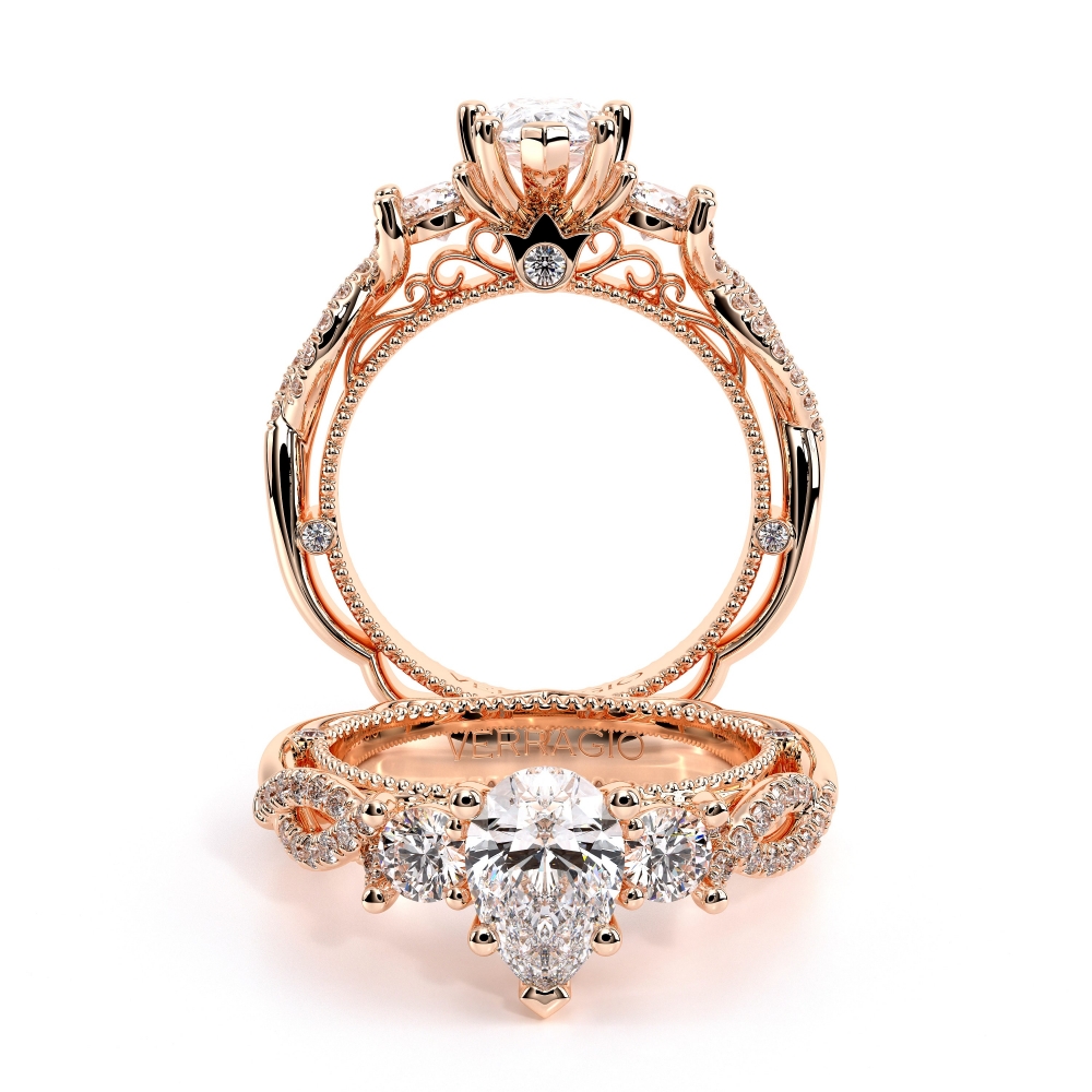 18K Rose Gold VENETIAN-5013PEAR Ring