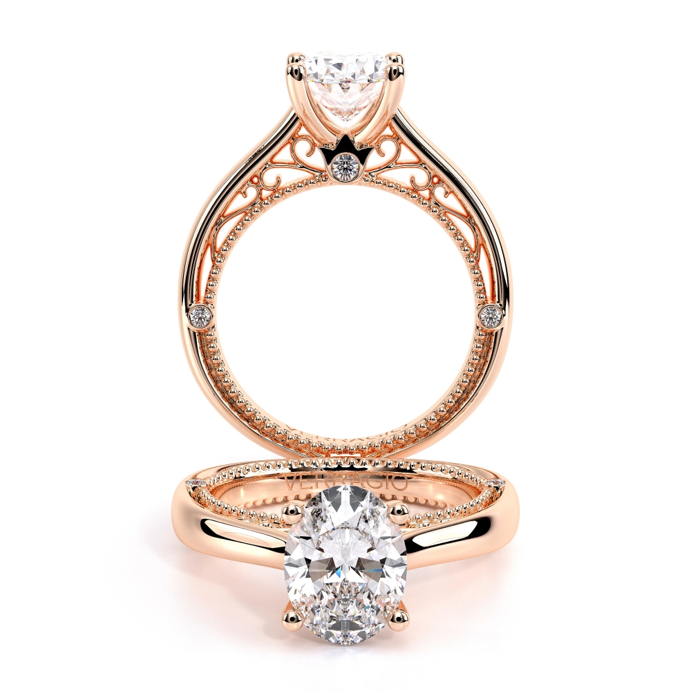 14K Rose Gold VENETIAN-5047OV Ring