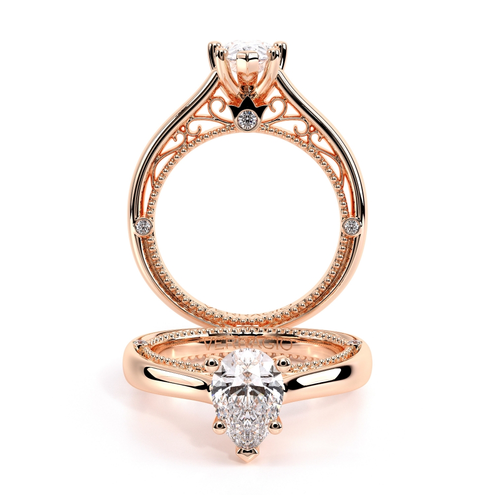 18K Rose Gold VENETIAN-5047PEAR Ring