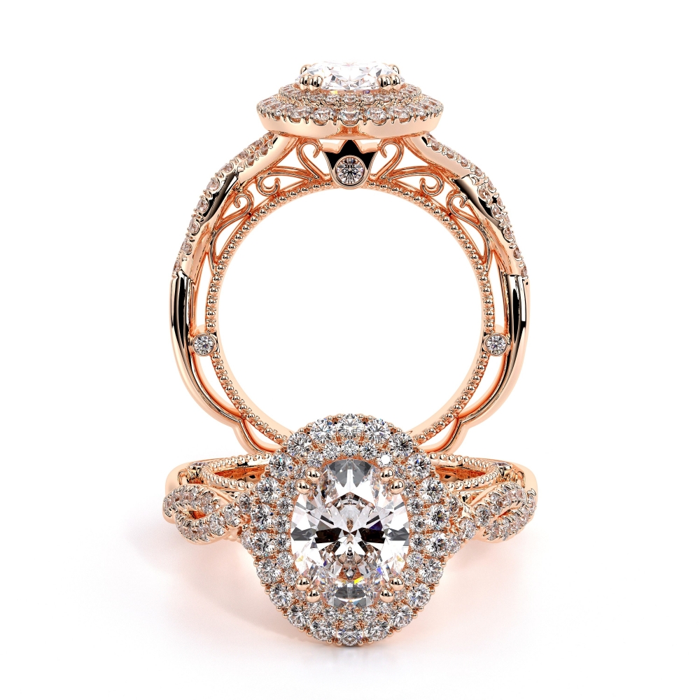 14K Rose Gold VENETIAN-5048OV Ring