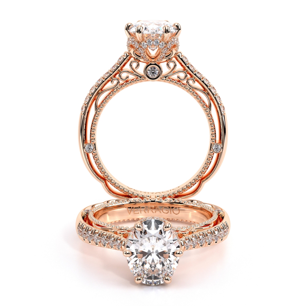 14K Rose Gold VENETIAN-5052OV Ring