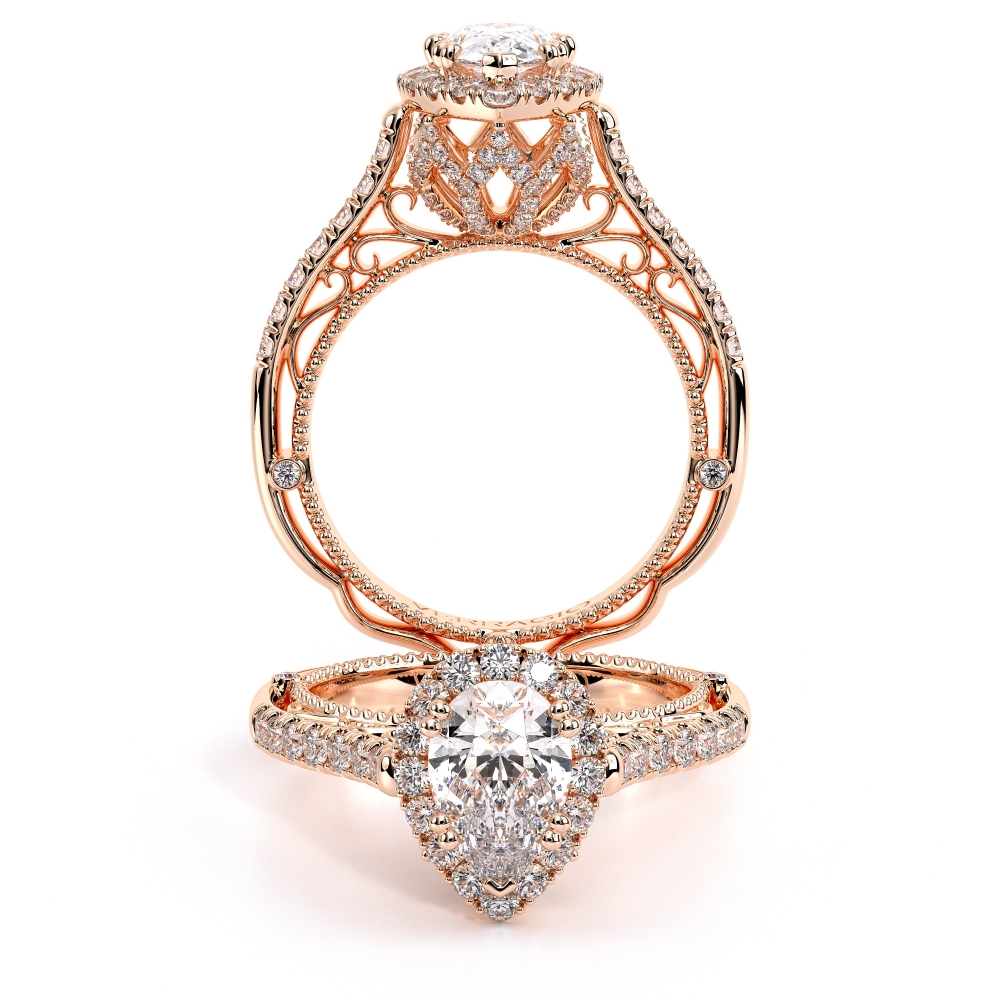 18K Rose Gold VENETIAN-5061PEAR Ring