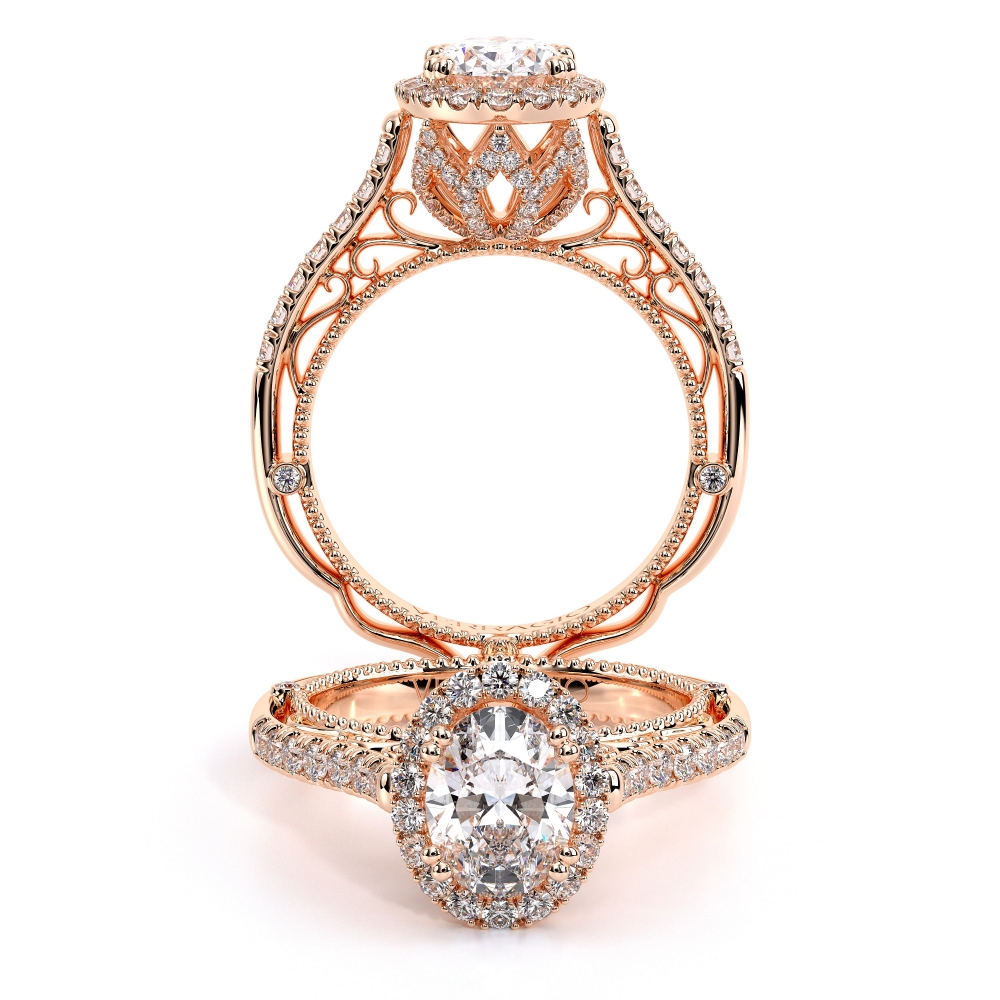 18K Rose Gold VENETIAN-5061OV Ring