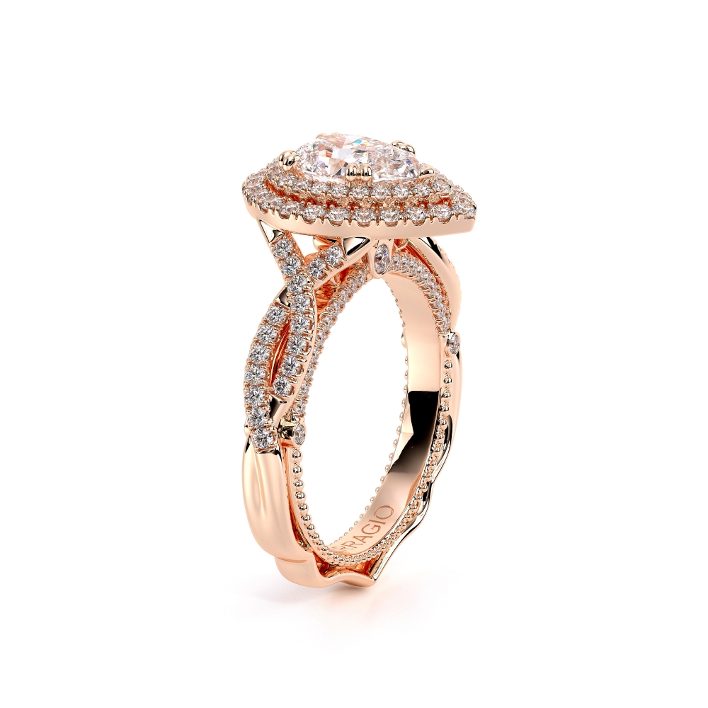 14K Rose Gold VENETIAN-5066 PEAR Ring