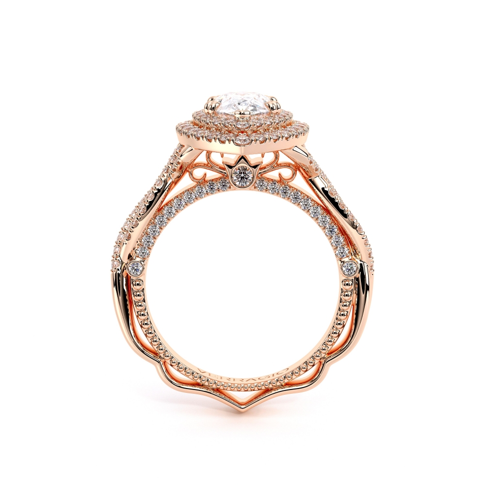 18K Rose Gold VENETIAN-5066 PEAR Ring