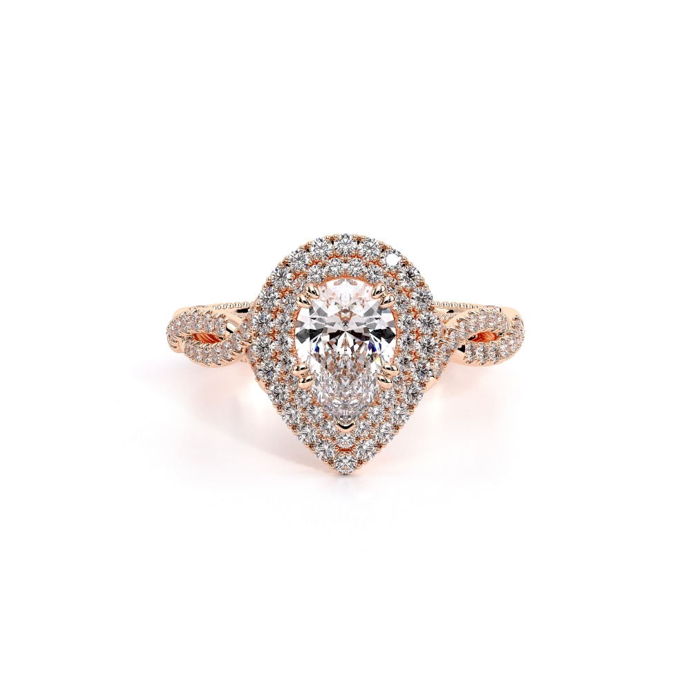 18K Rose Gold VENETIAN-5066 PEAR Ring