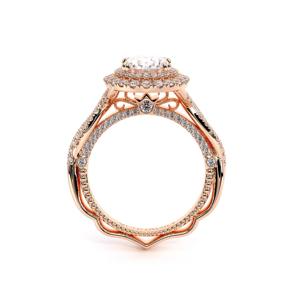14K Rose Gold VENETIAN-5066OV Ring