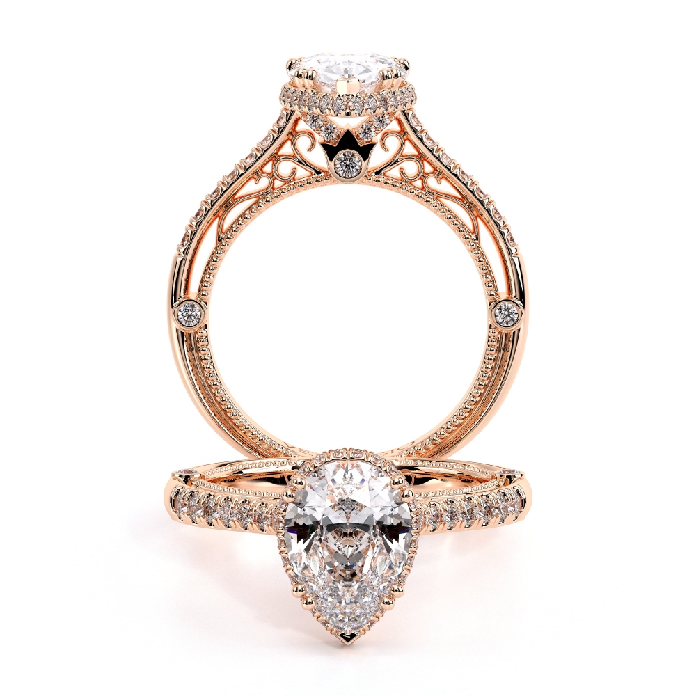 18K Rose Gold VENETIAN-5081PEAR Ring
