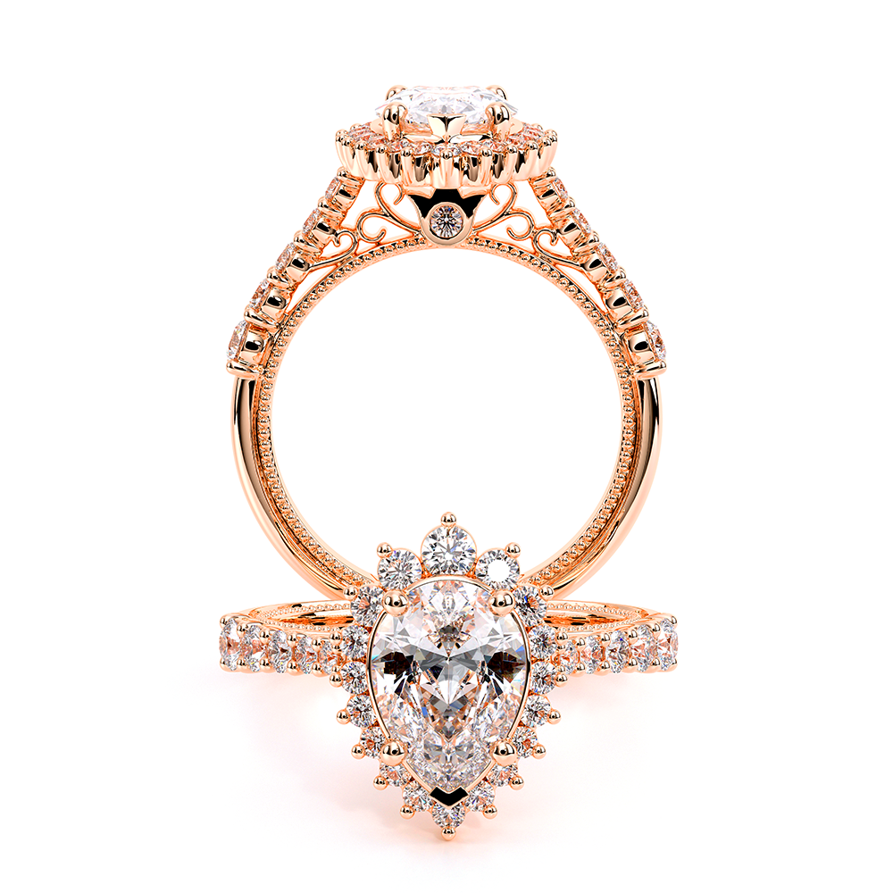 18K Rose Gold VENETIAN-5084PEAR Ring