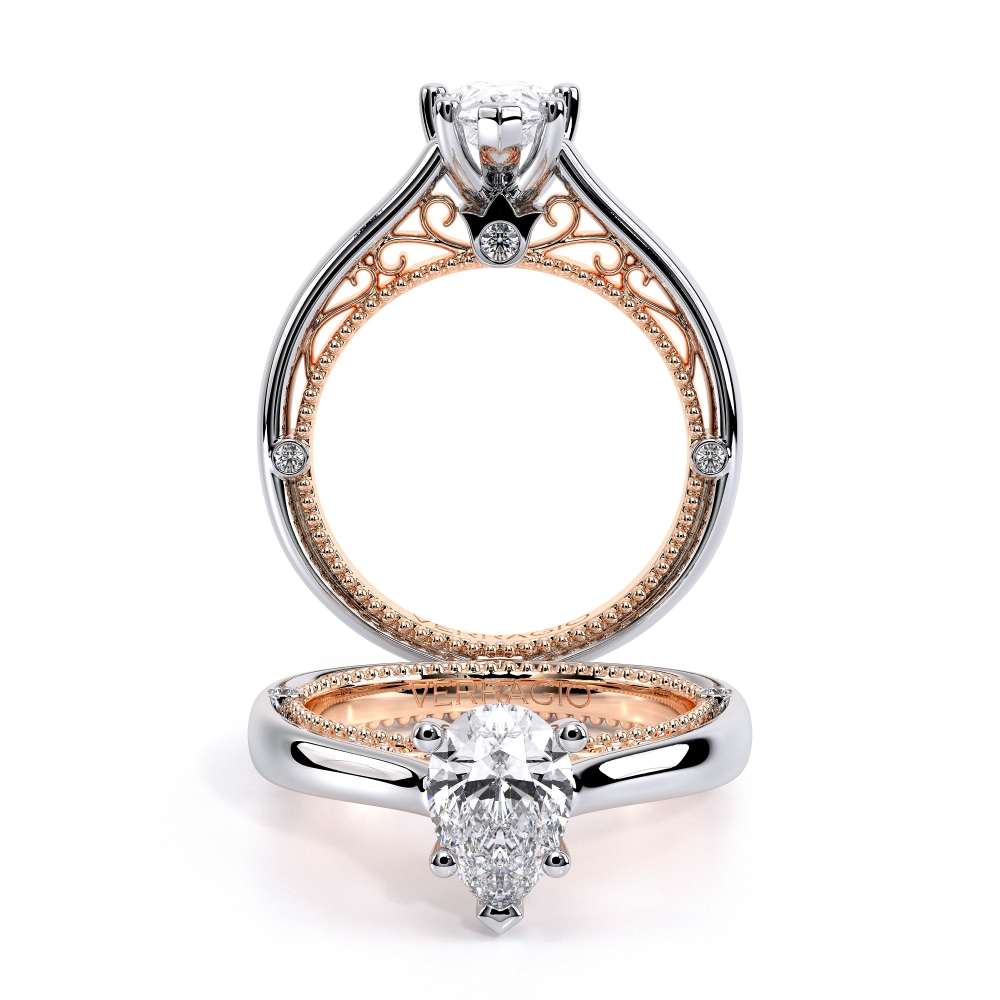 14K Two Tone VENETIAN-5047PEAR Ring