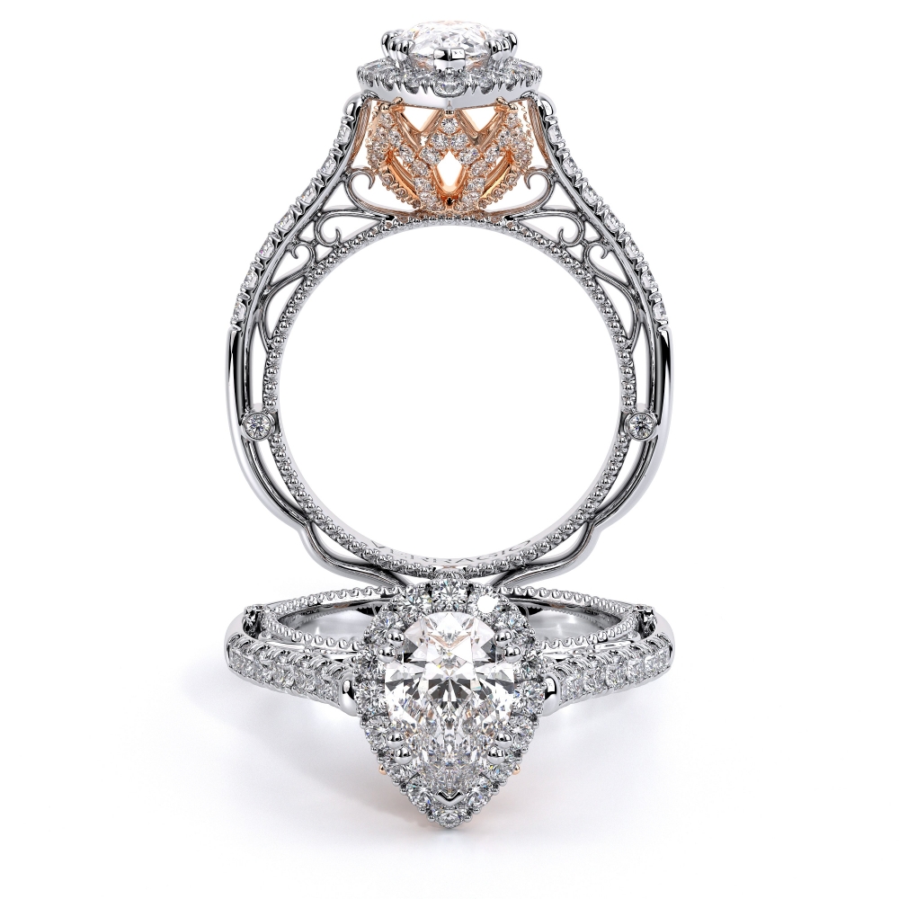 18K Two Tone VENETIAN-5061PEAR Ring