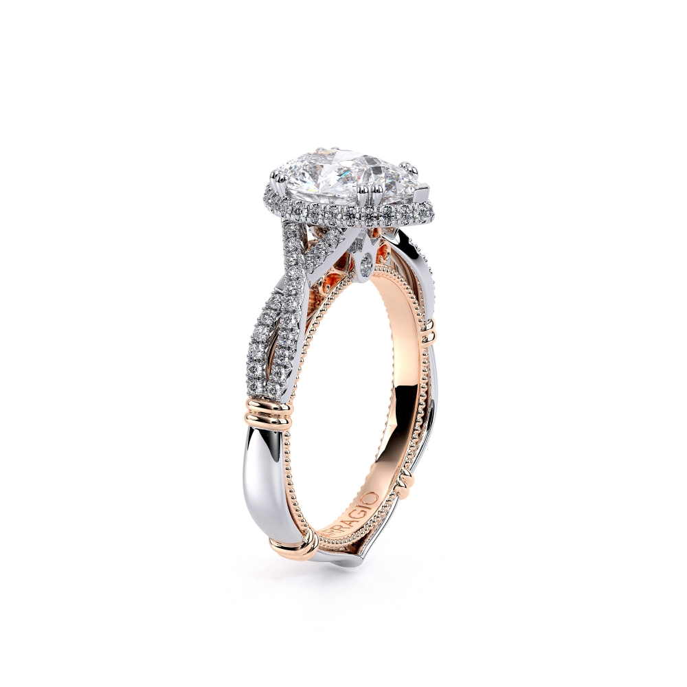 18K Two Tone PARISIAN-105X-PEAR Ring