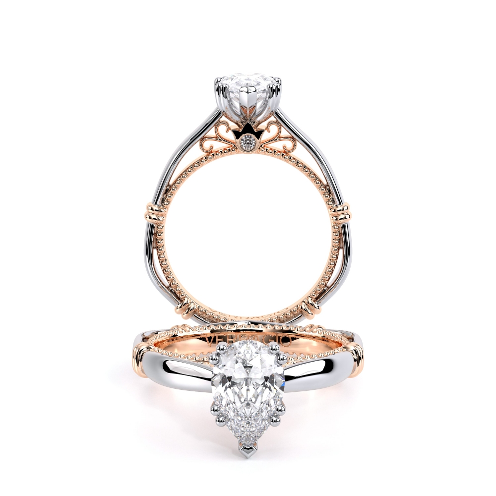 18K Two Tone PARISIAN-120PEAR Ring