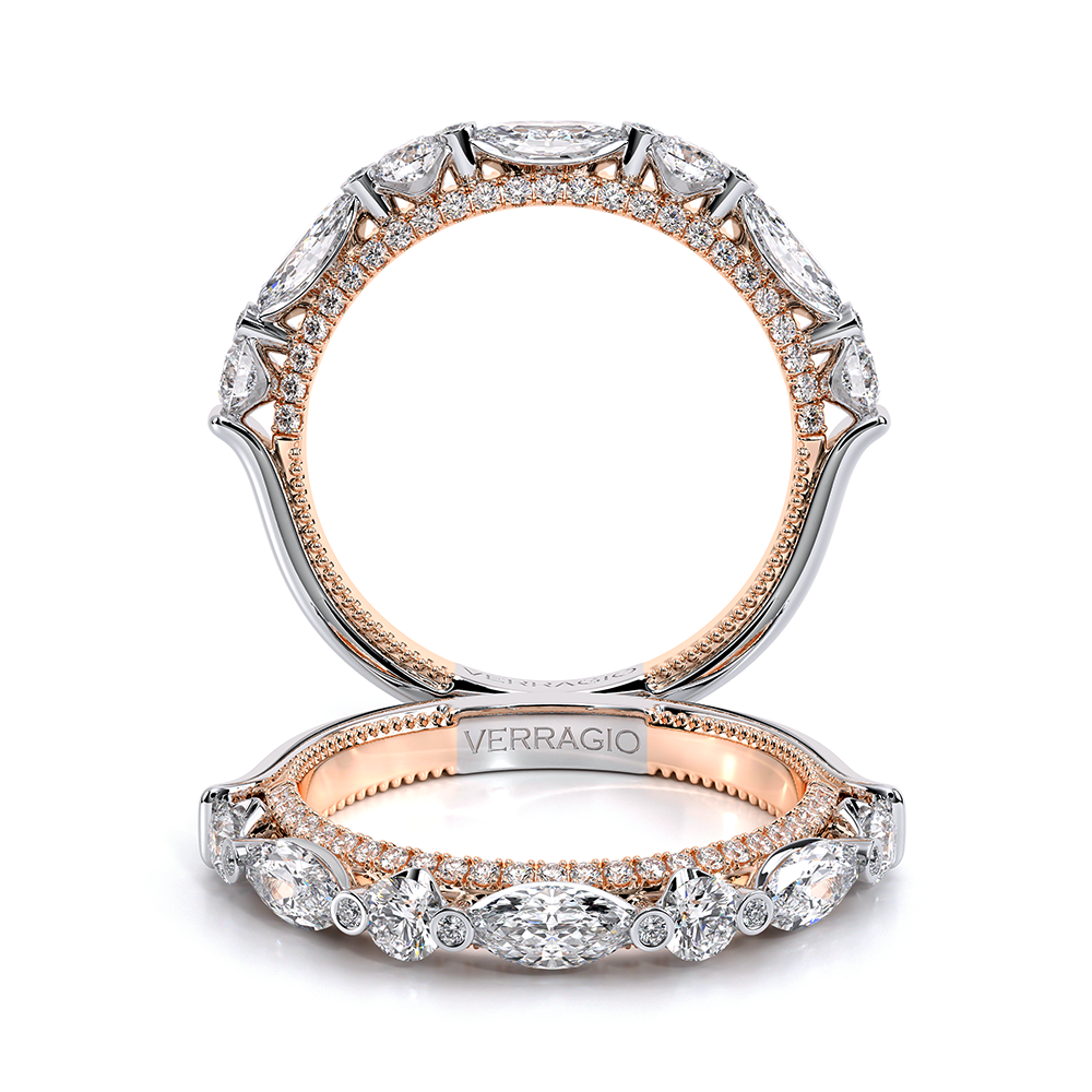 18K Two Tone Eterna-2021-MQ-6X3-HW Ring