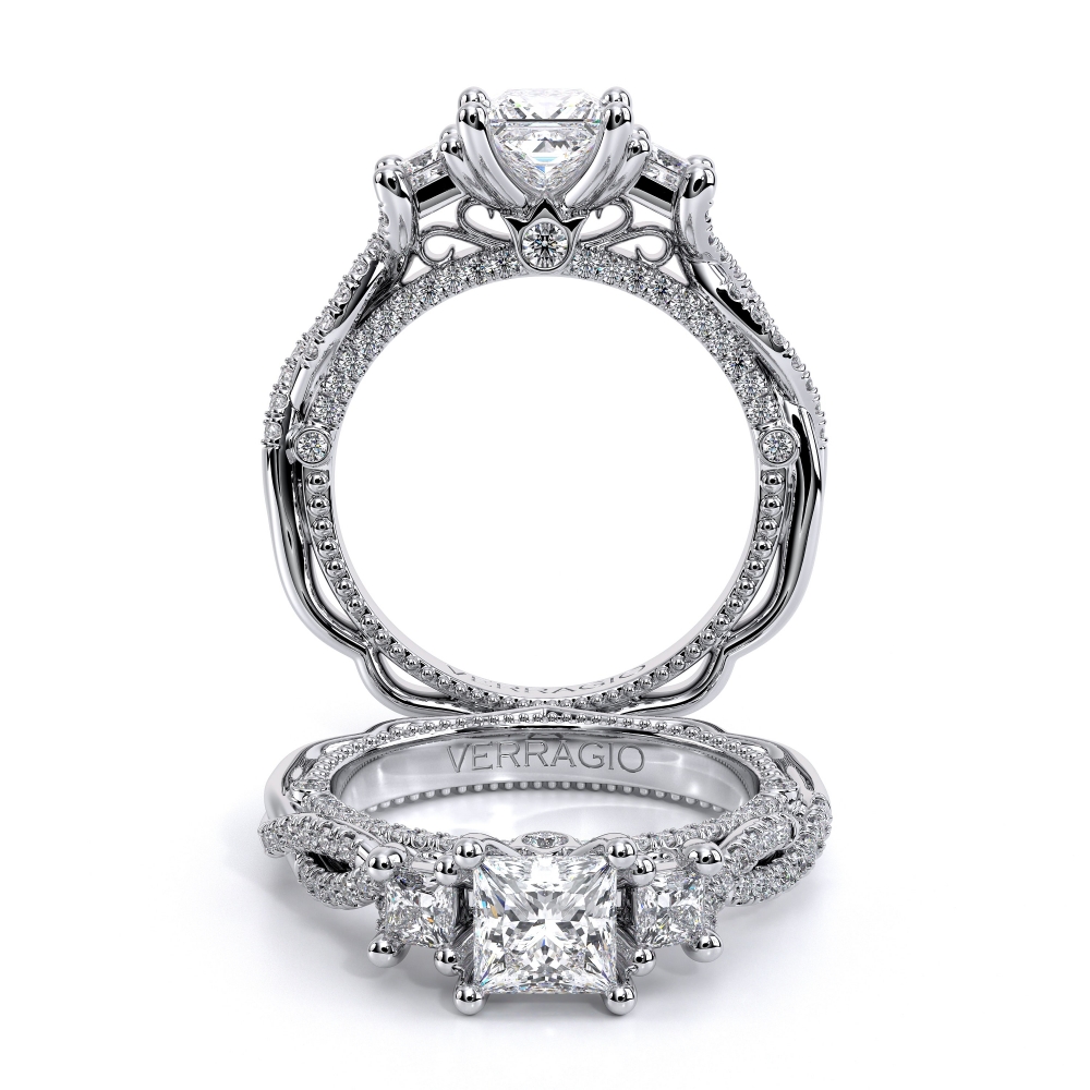 14K White Gold VENETIAN-5069P-2WR Ring