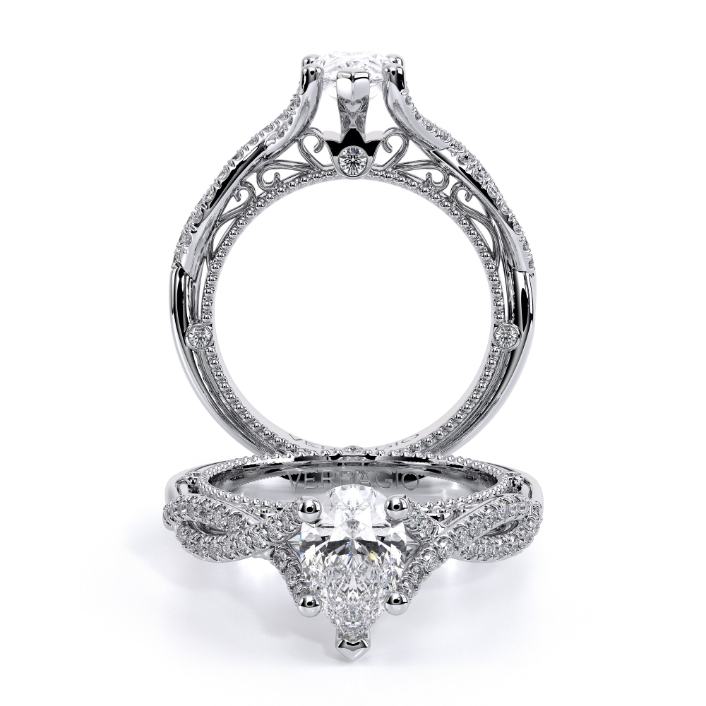 18K White Gold VENETIAN-5003PEAR Ring