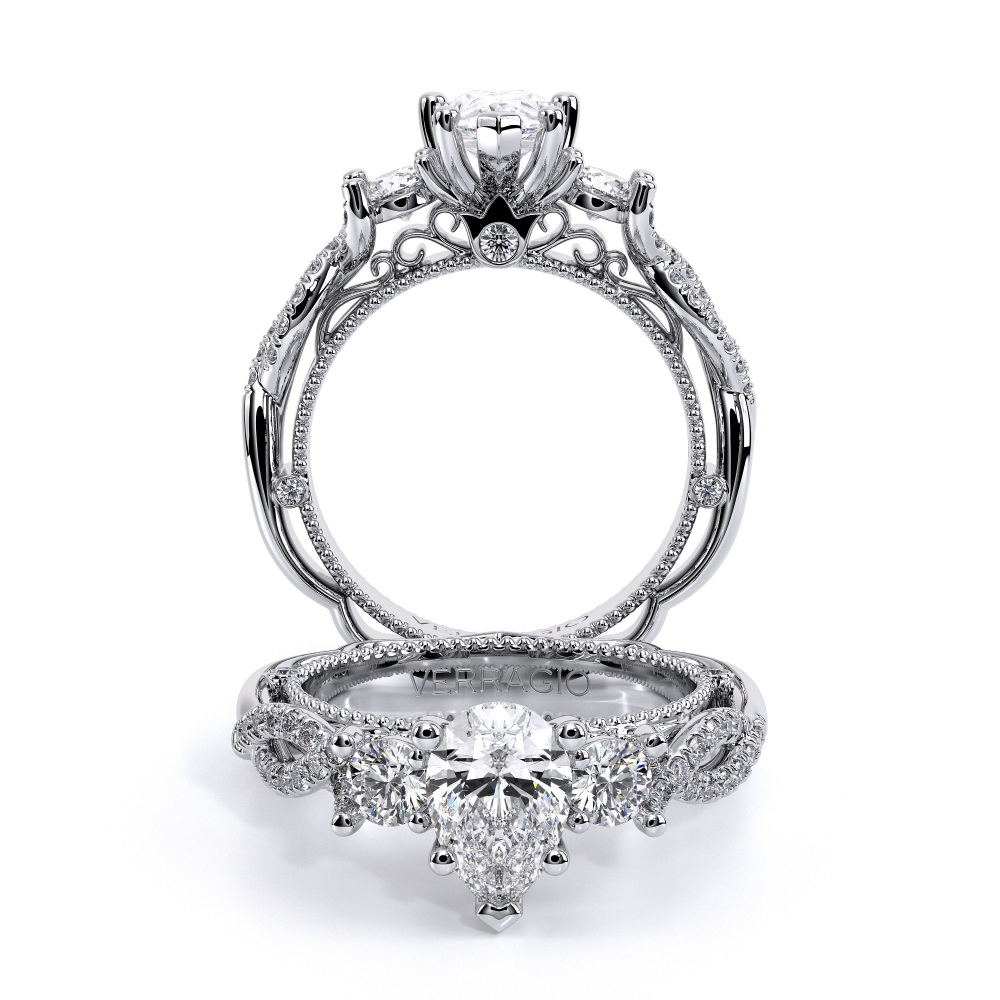 Platinum VENETIAN-5013PEAR Ring