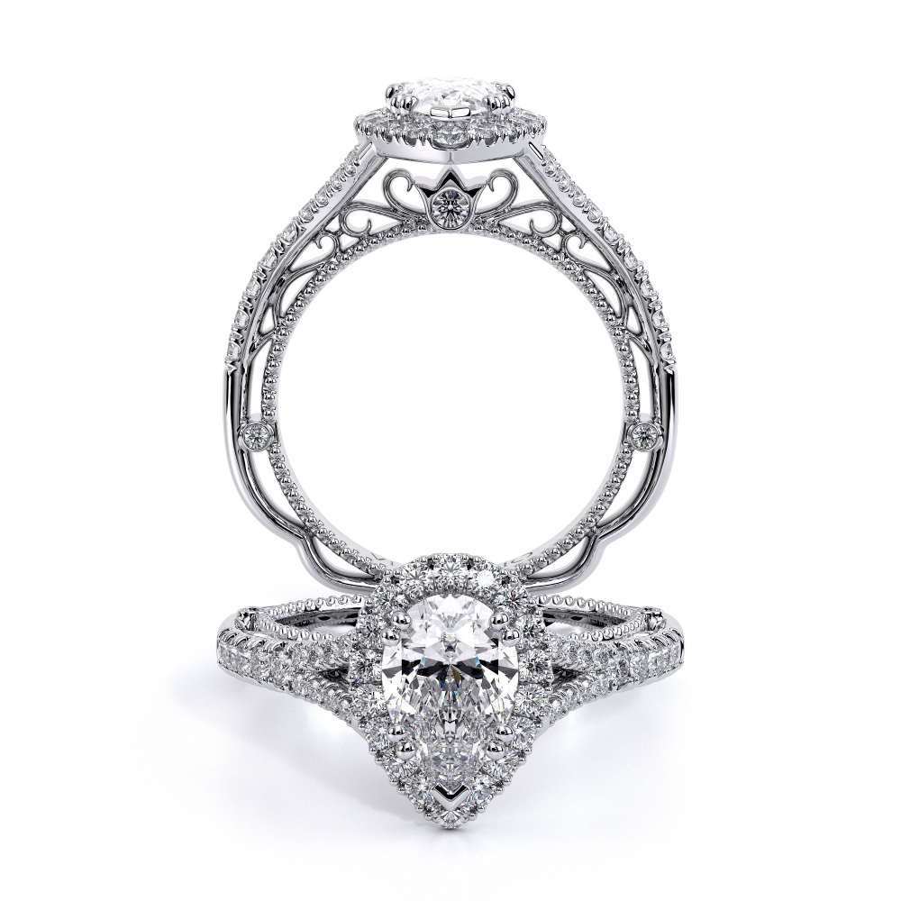 14K White Gold VENETIAN-5057PEAR Ring