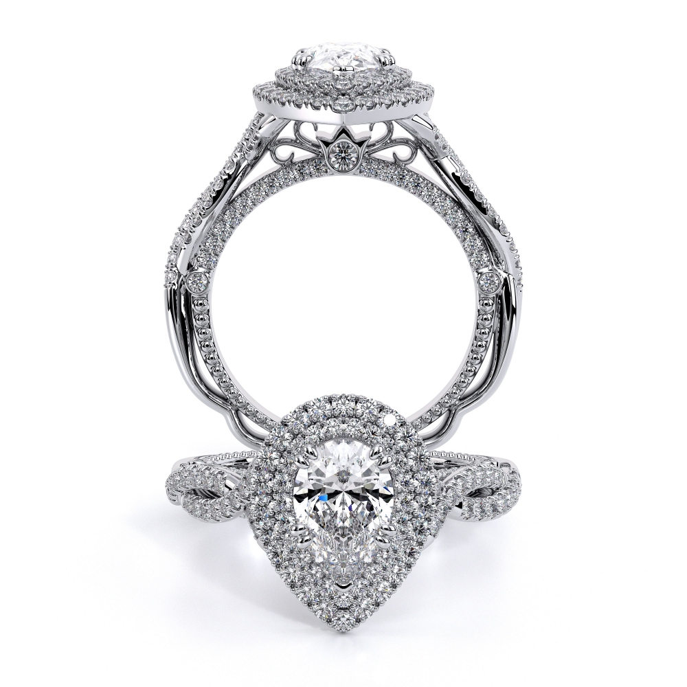 Platinum VENETIAN-5066 PEAR Ring