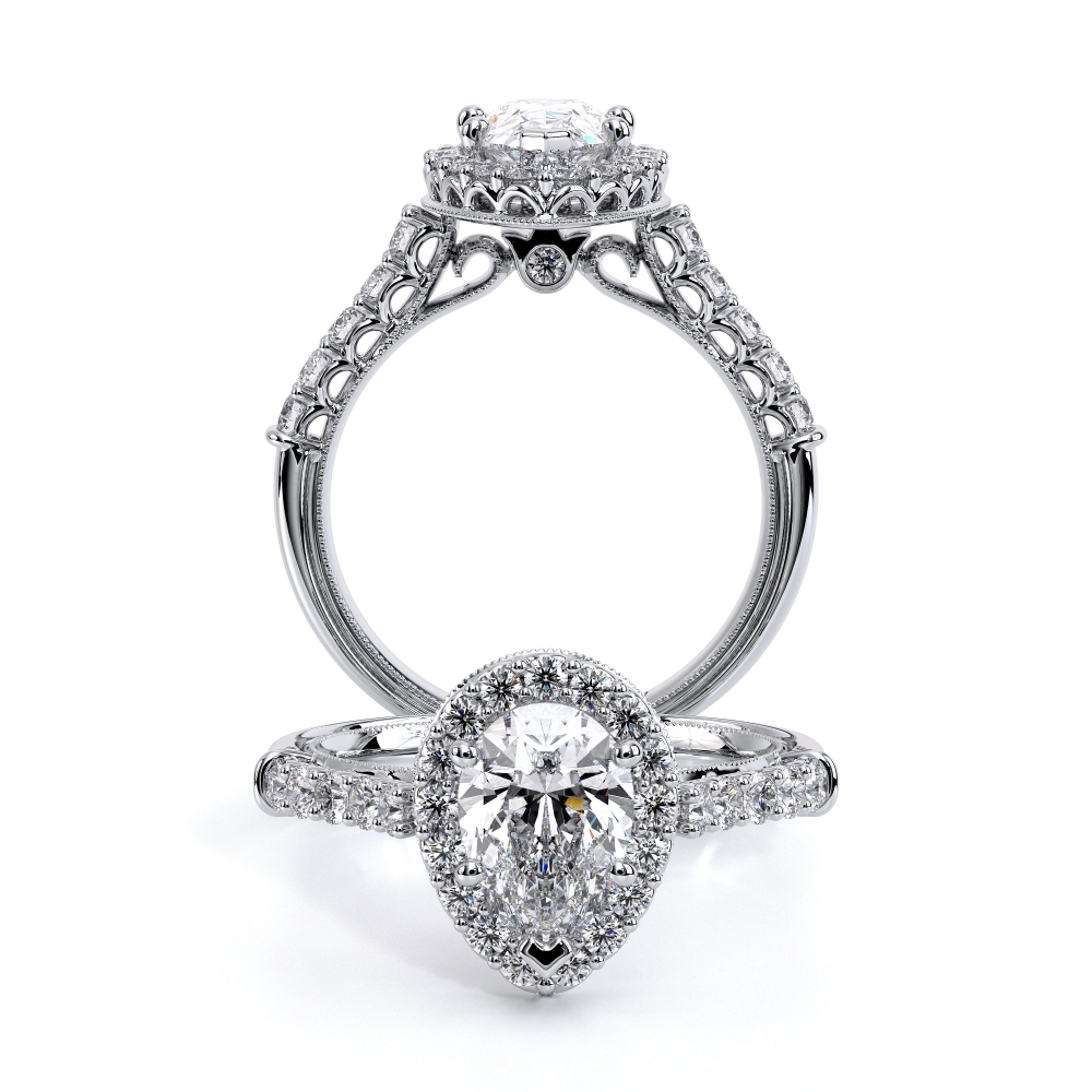 Platinum Renaissance-903-PEAR Ring