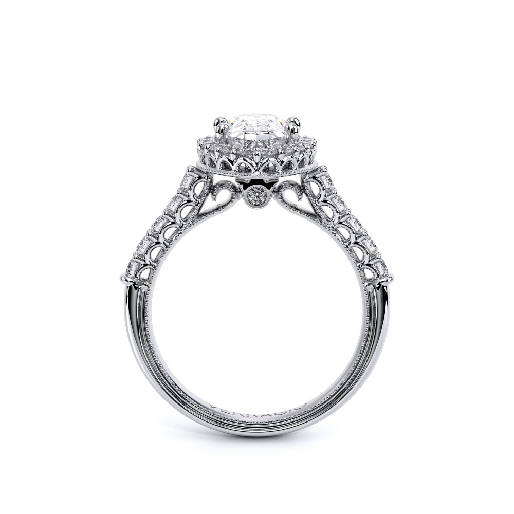Platinum Renaissance-903-PEAR Ring