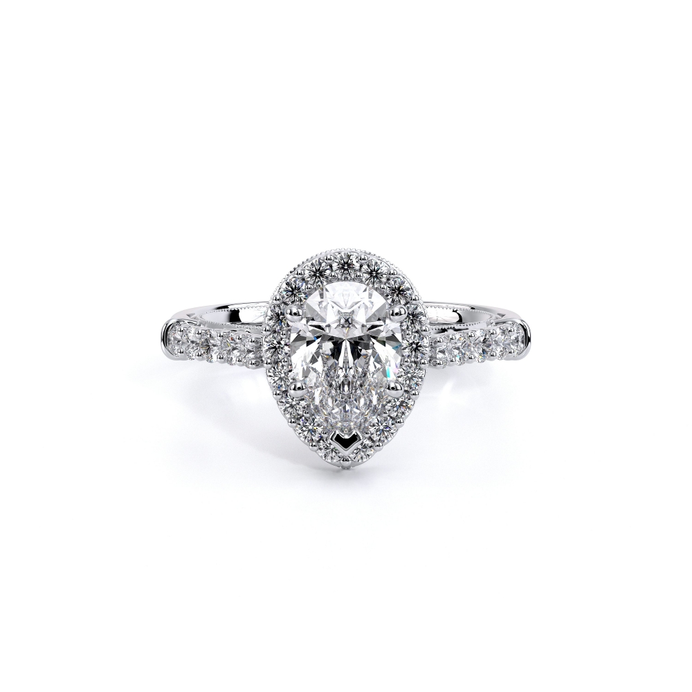 Platinum Renaissance-903-PEAR Ring