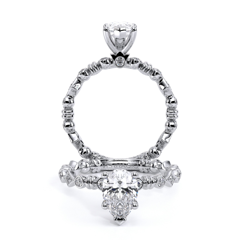 18K White Gold Renaissance-973-PEAR Ring