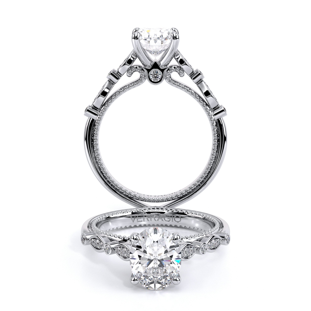 14K White Gold COUTURE-0476OV Ring