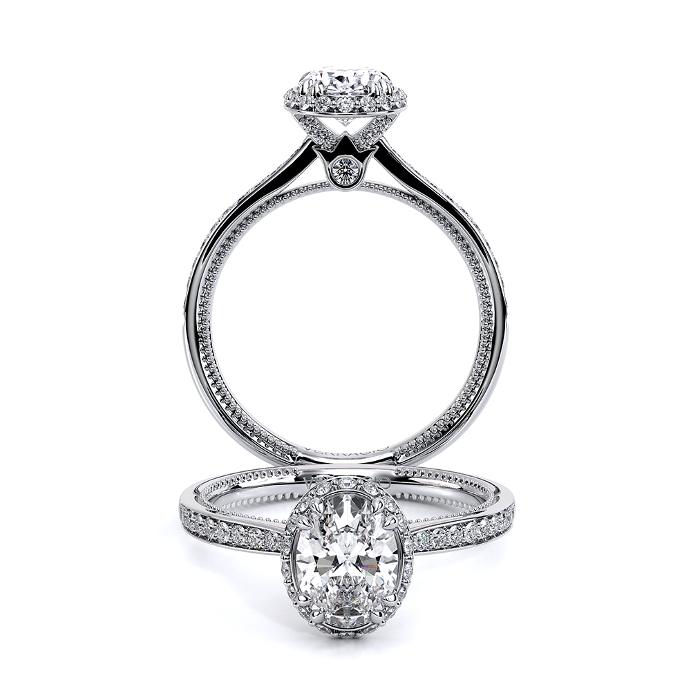 14K White Gold Renaissance-SLD302-XOV Ring