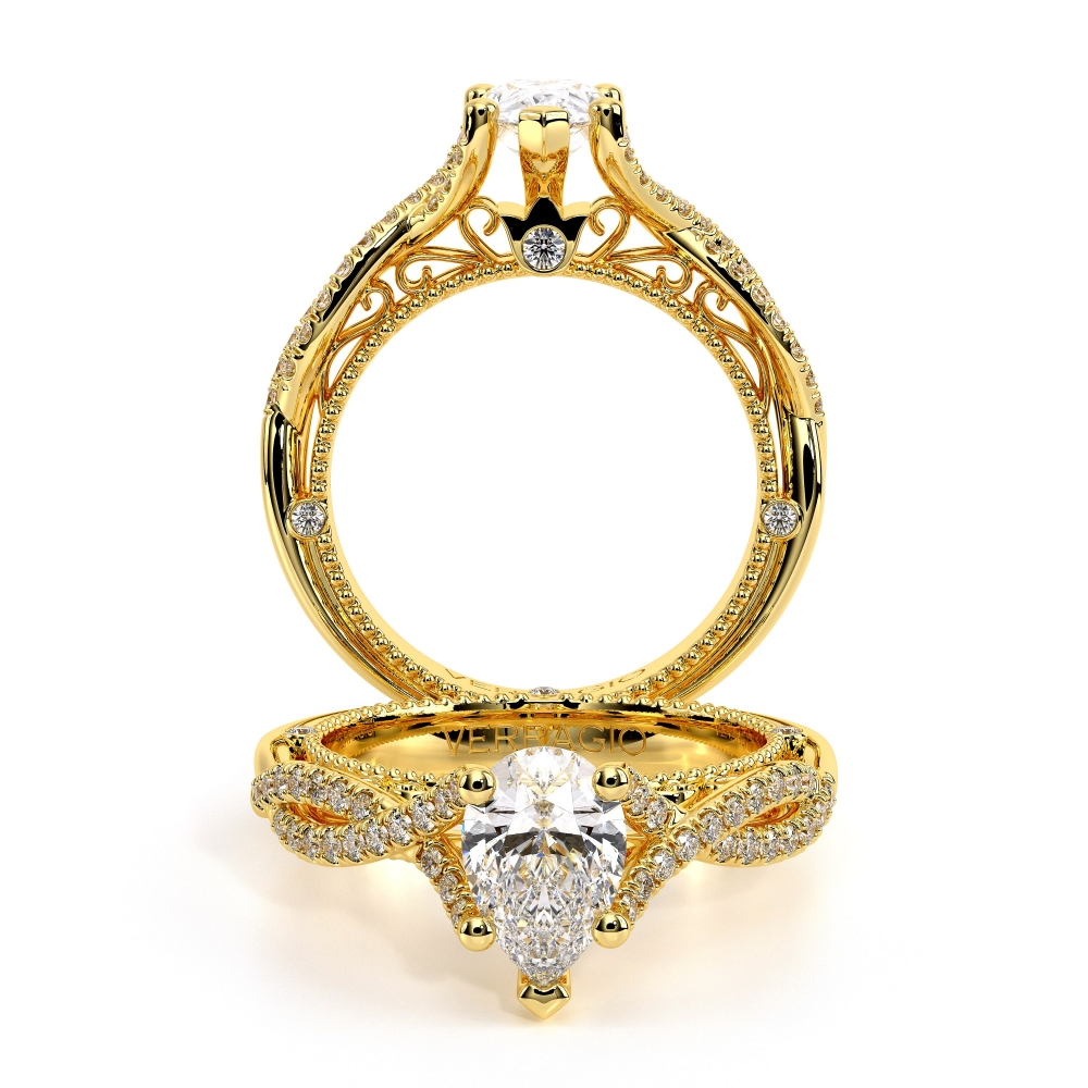 18K Yellow Gold VENETIAN-5003PEAR Ring