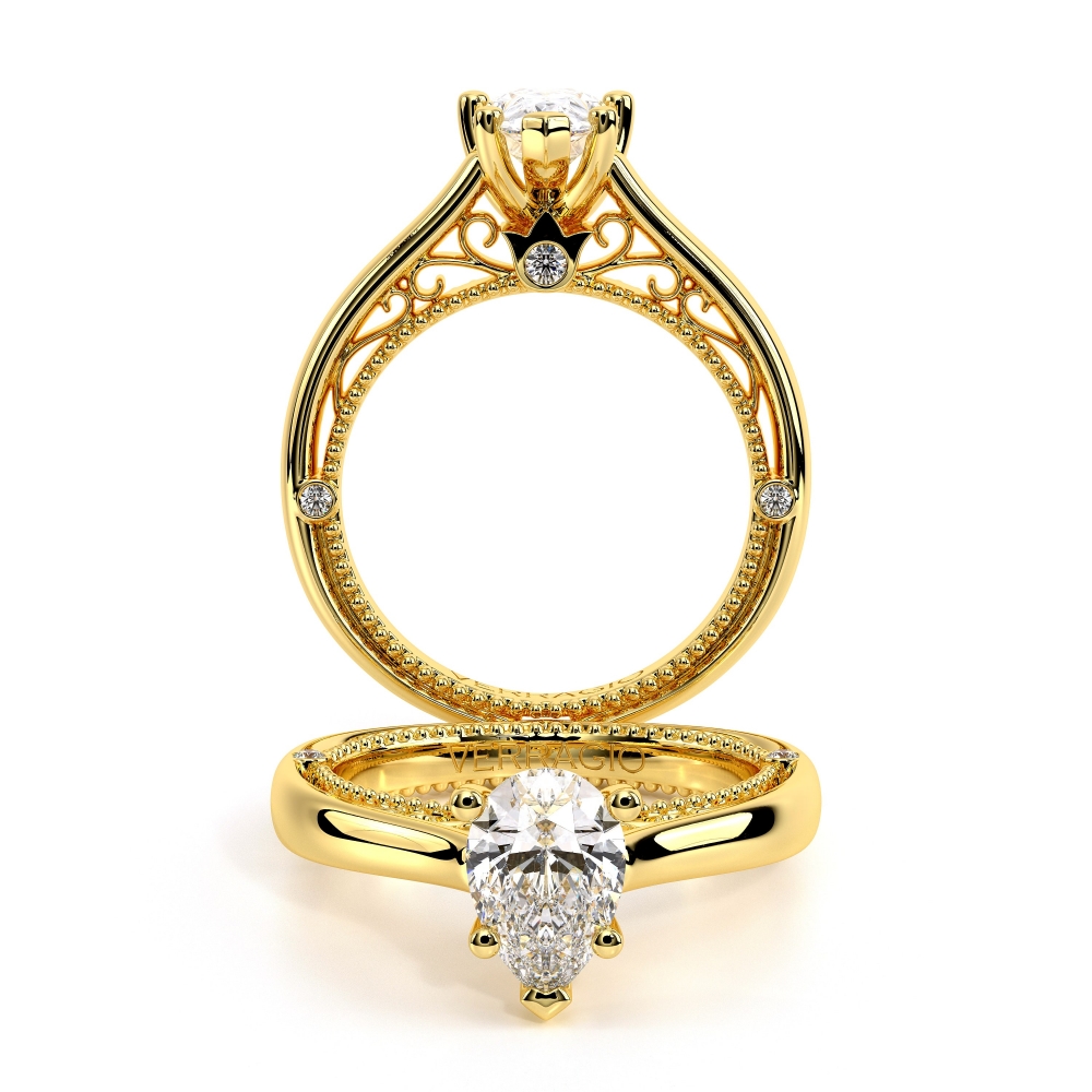 18K Yellow Gold VENETIAN-5047PEAR Ring