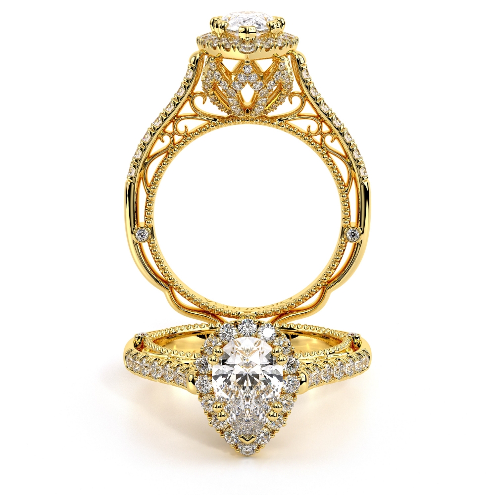 18K Yellow Gold VENETIAN-5061PEAR Ring