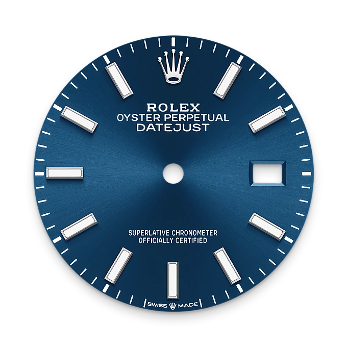 Bright blue dial