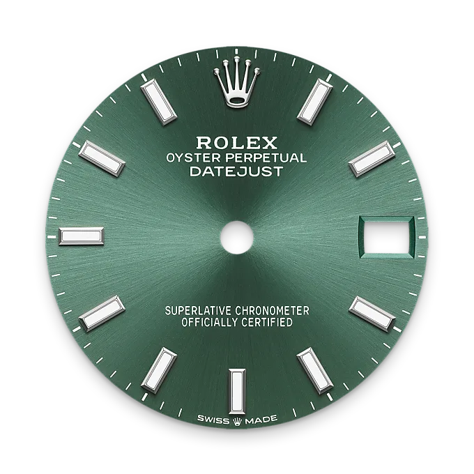 Mint green dial