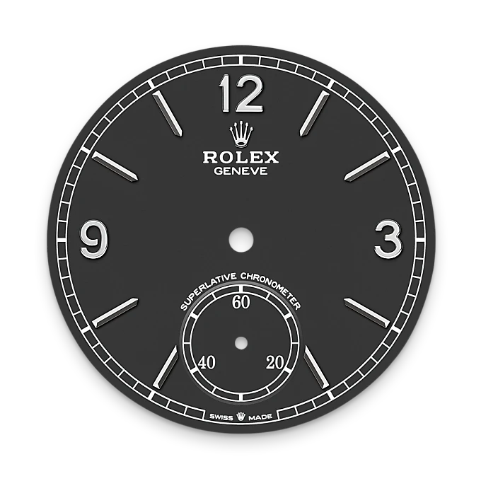 Intense black dial